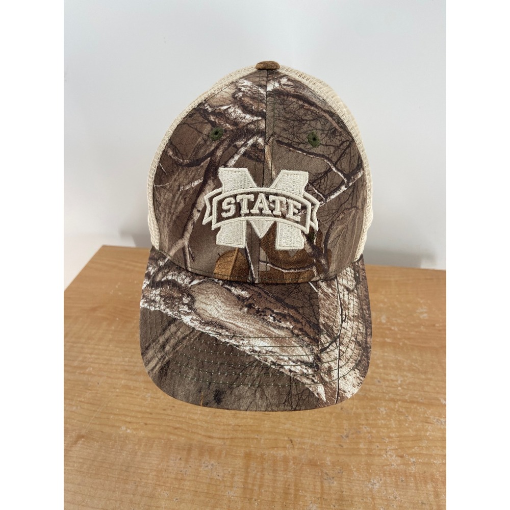 Top of the World Mississippi State Bulldogs Camo Trucker Hat Snapback Mens Brown